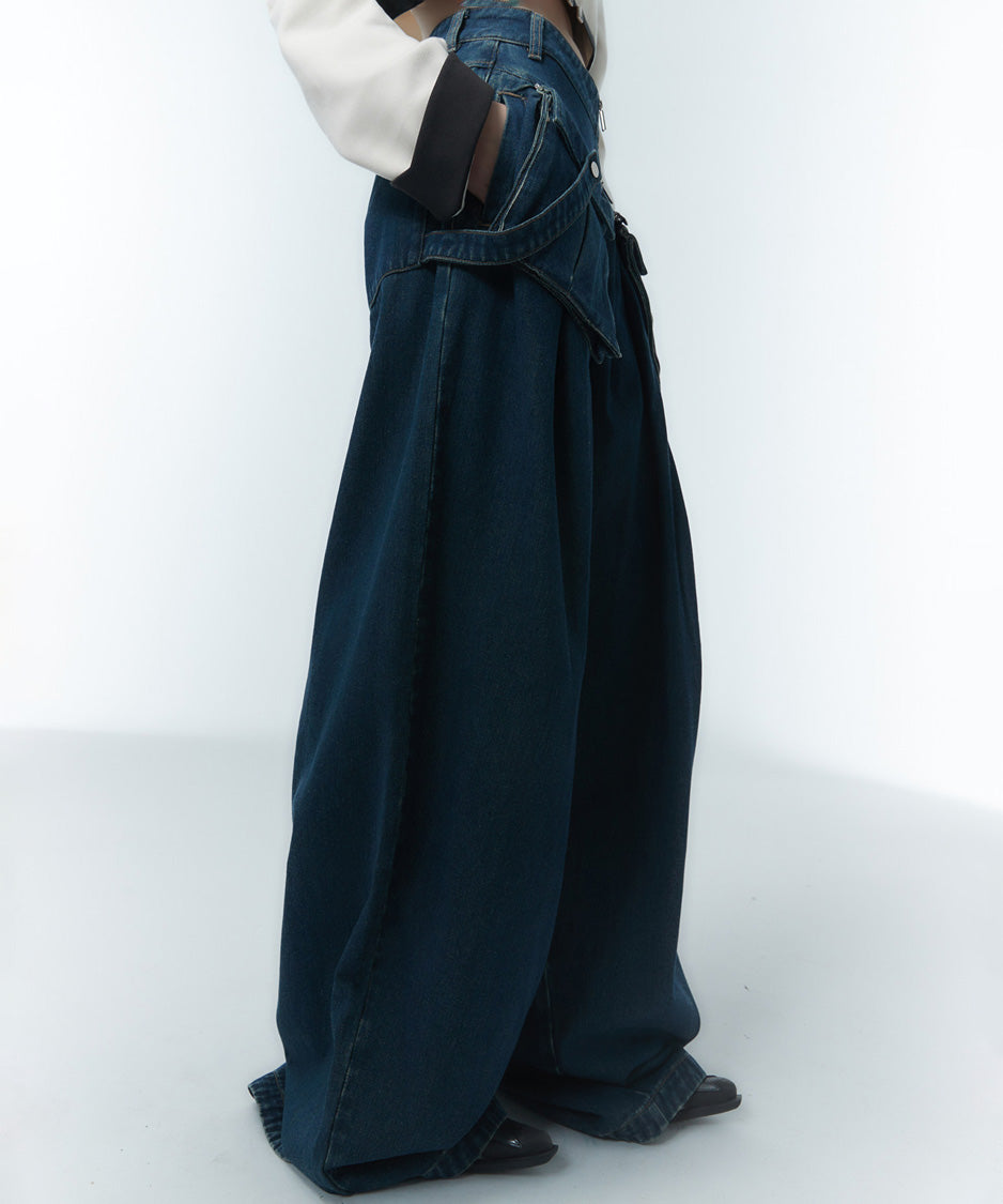 Pocket Layer Curve Pants