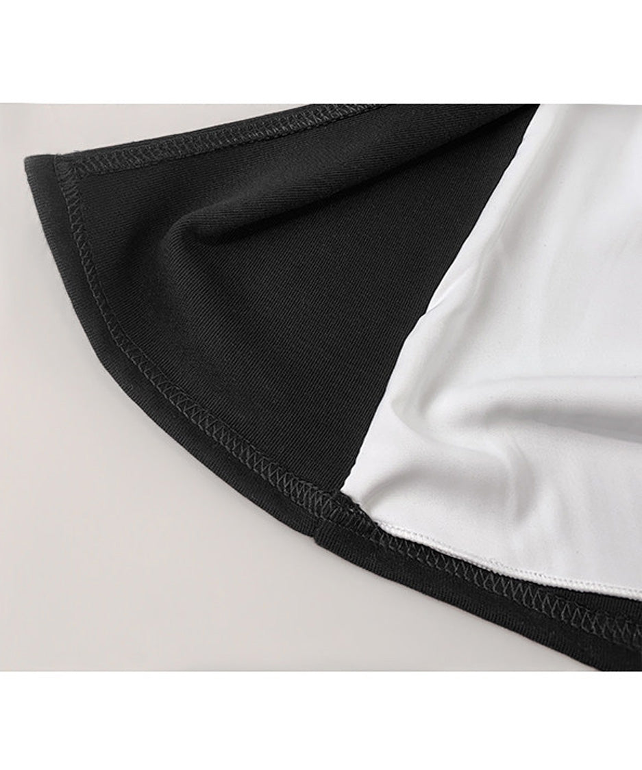 Chiffon Panel Sweat Skirt