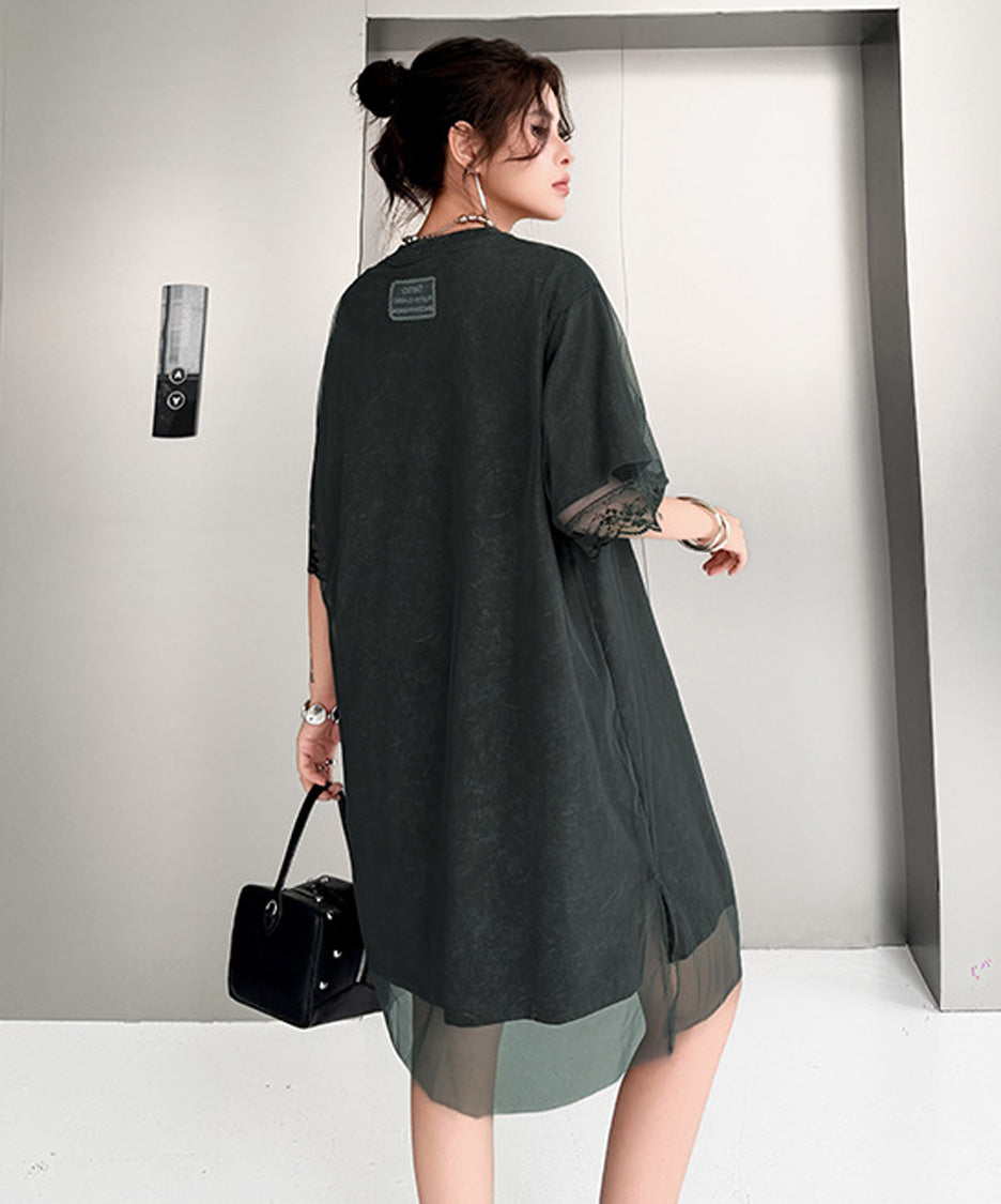 Mesh Graphic Dress