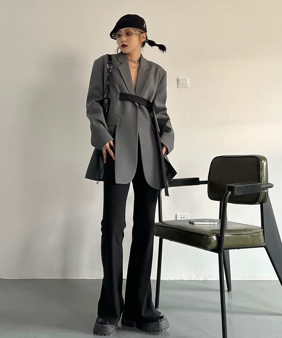 Structured Strap Tailored Jacket