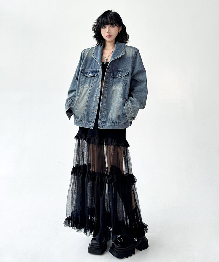Sheer Tiered Skirt