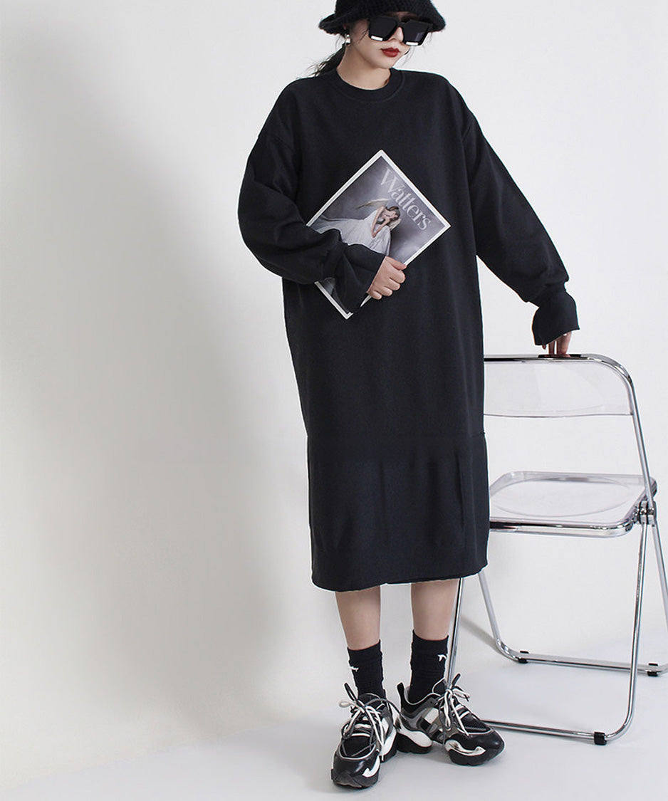 Layered Hem Sweat Dress