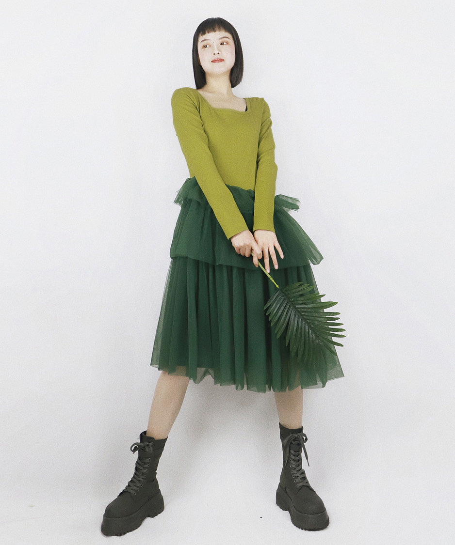 Tiered Drape Dress