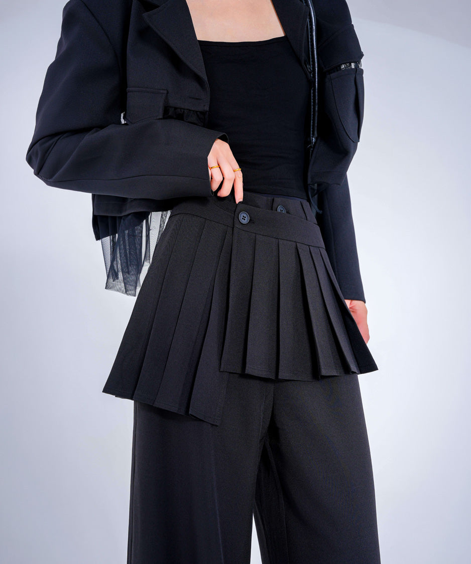 Layer Pleat Docking Pants