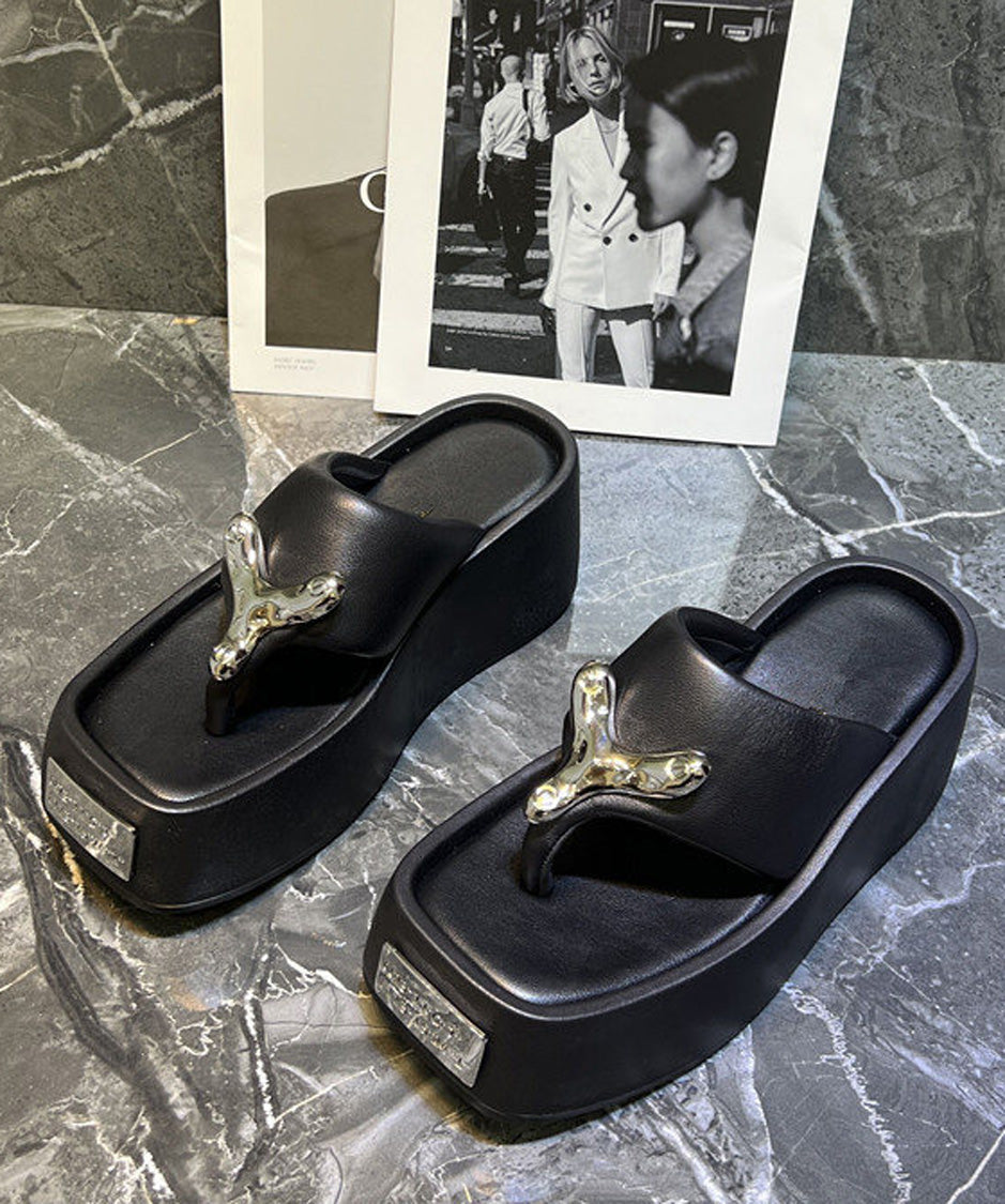 Metal Flow Platform Sandal