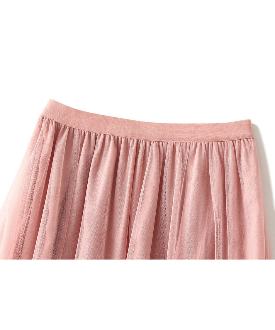 Volume Tiered Tulle Maxi Skirt