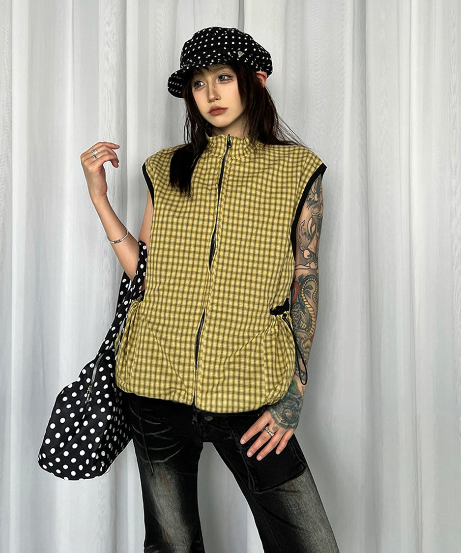 Grid Zip Vest