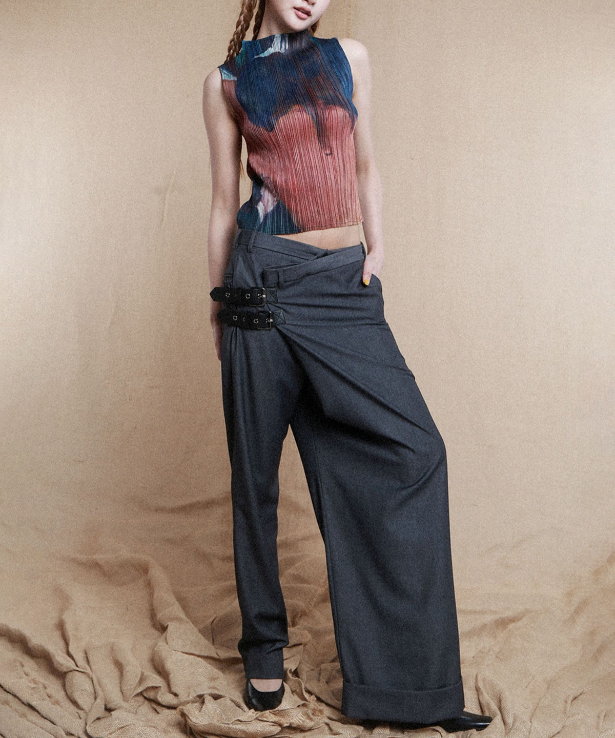 Pleated Art Top