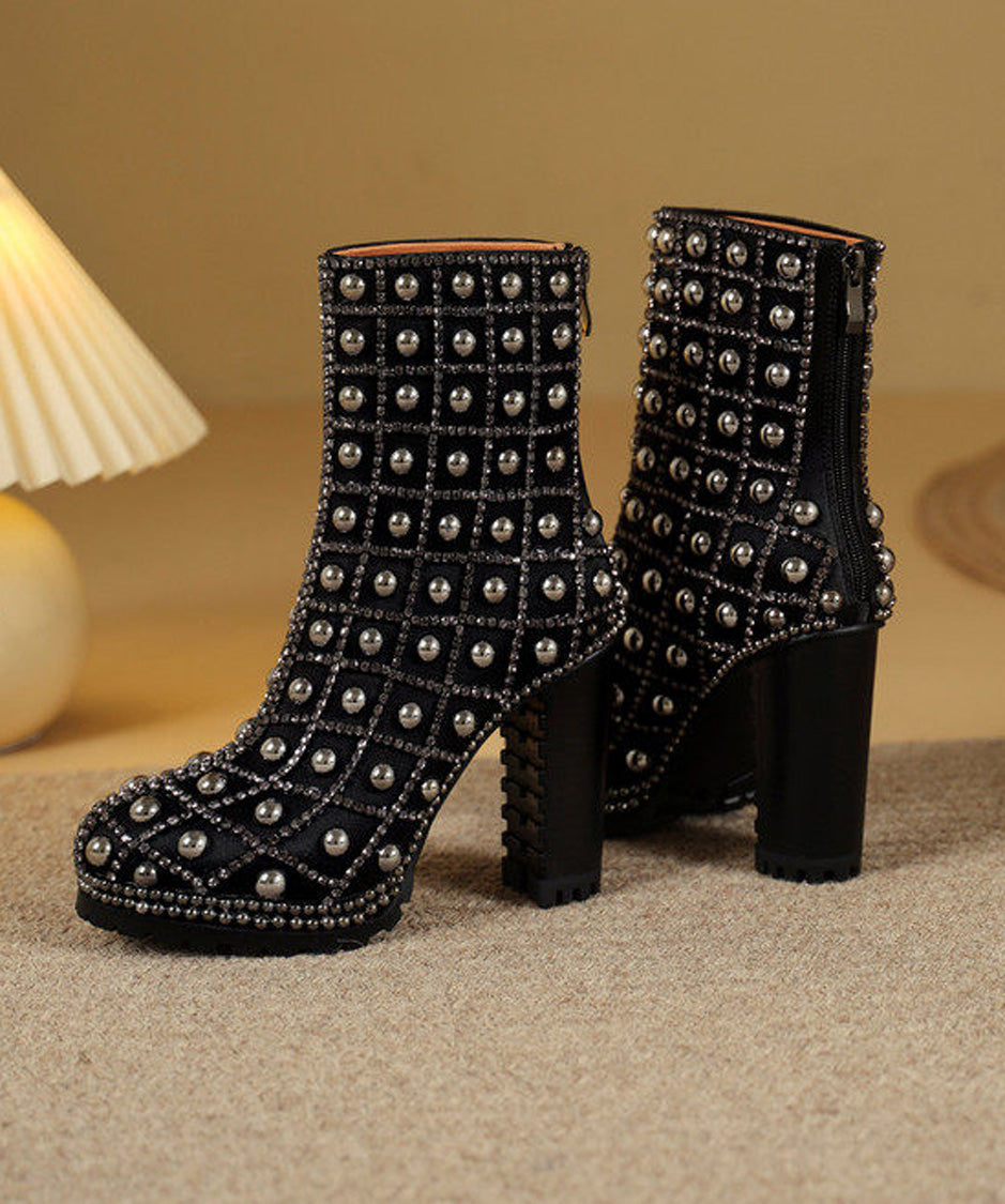 Crystal Grid Platform Boots