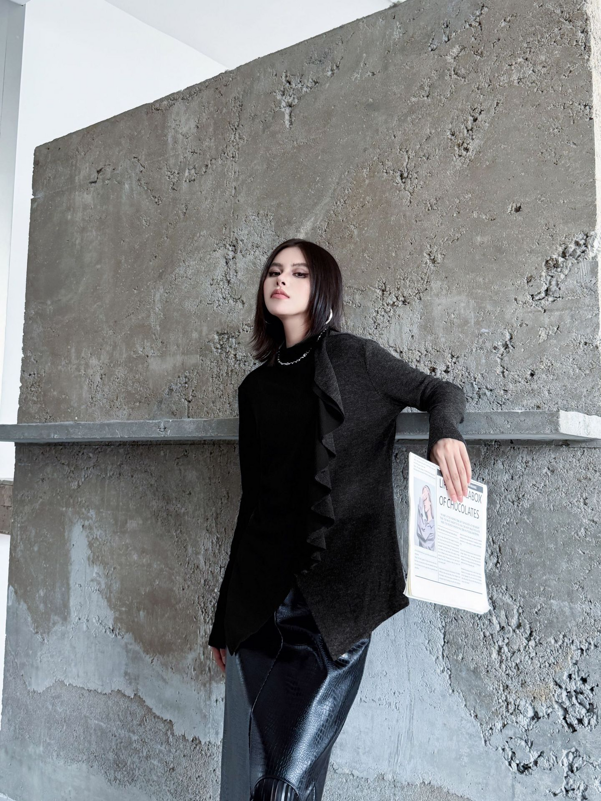 Frill Panel Contrast Top