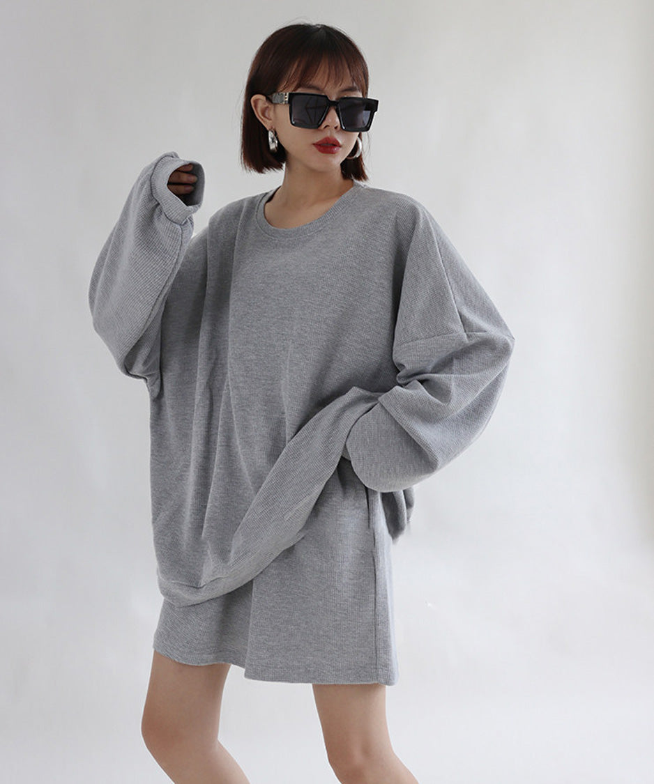 Waffle Relaxed Shorts Set