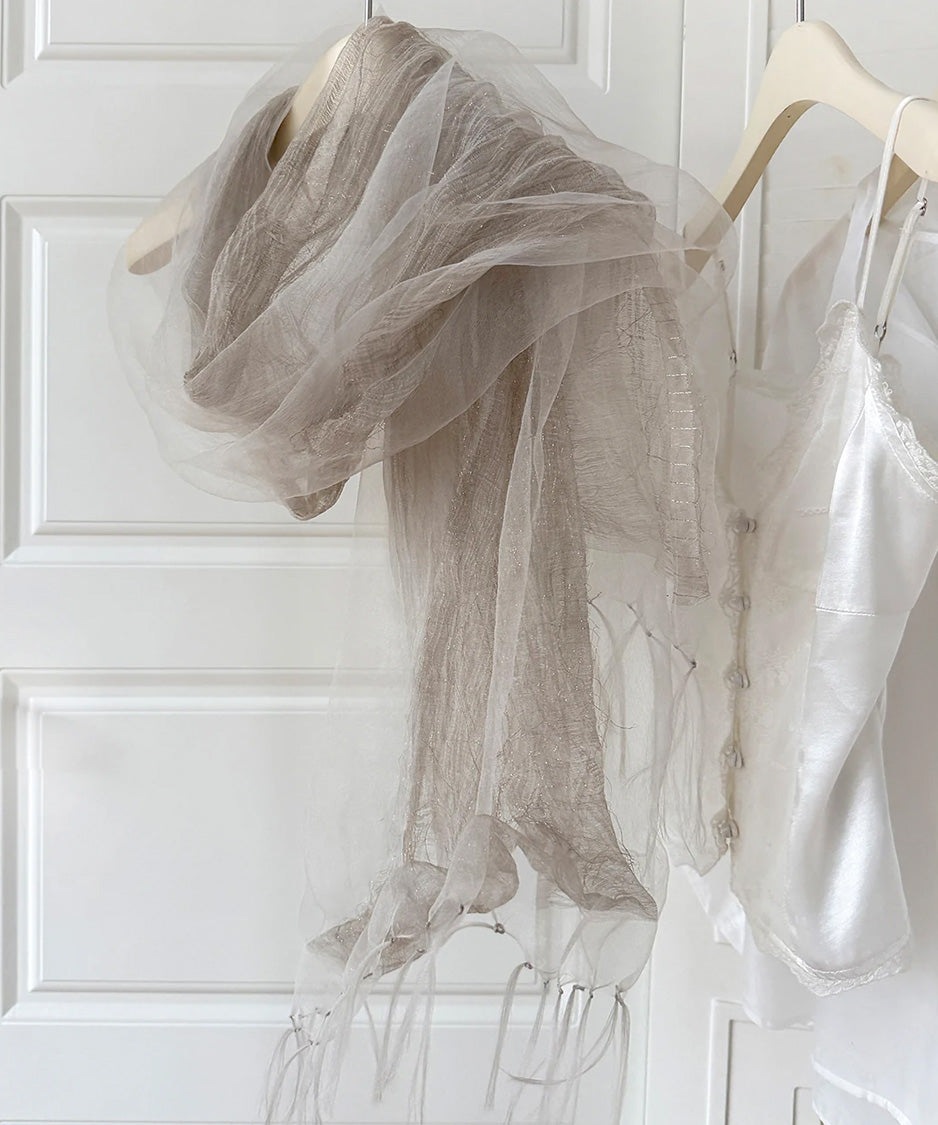 Mist Layer Fringe Scarf