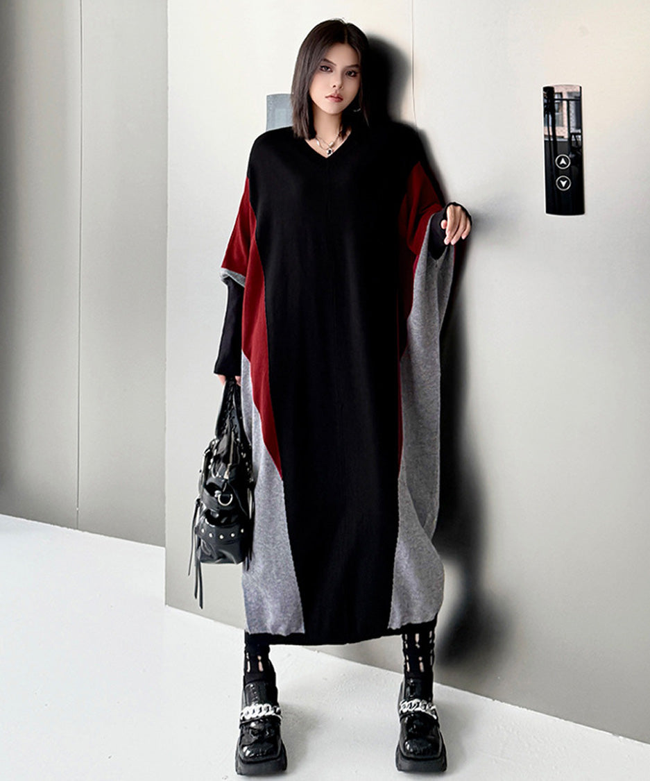 Panel Knit Long Dress