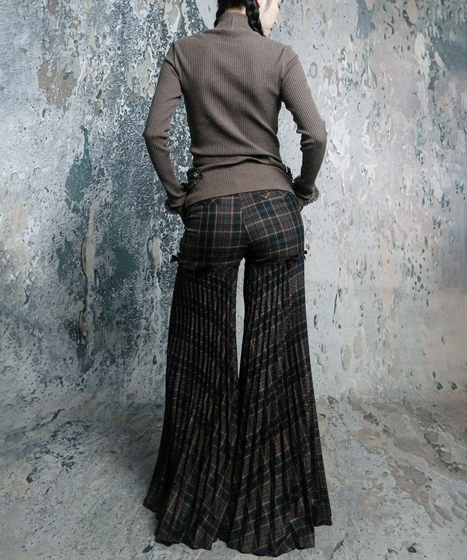 Fringe Button Rib Knit Top
