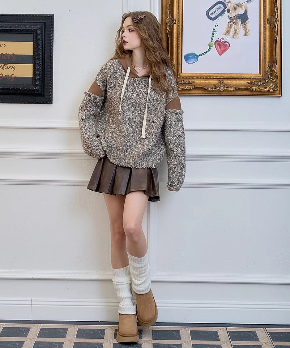Melt Hood Knit Top