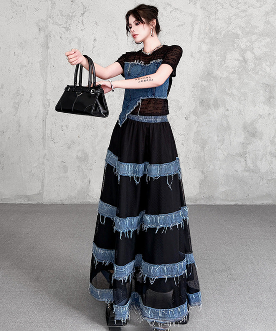 Fray Tier Skirt