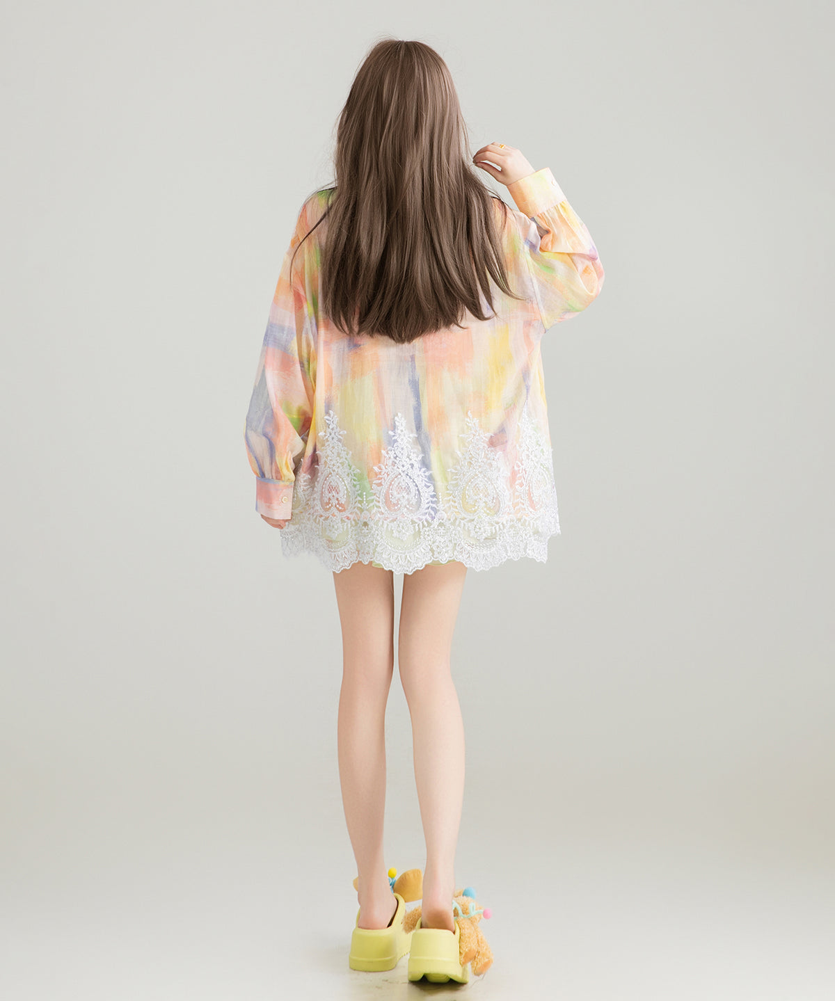 Watercolor Lace Blouse
