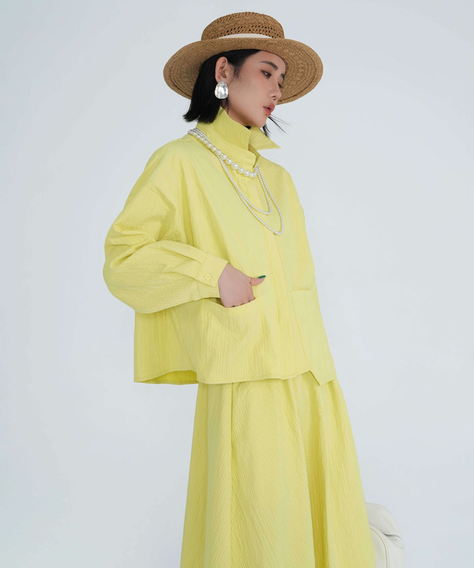 Soft Line Blouse＆Skirt Co-ord