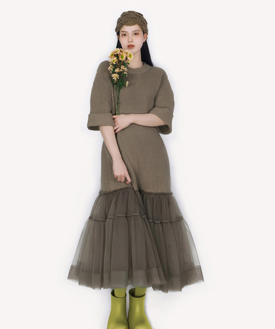 Tiered Knit Dress