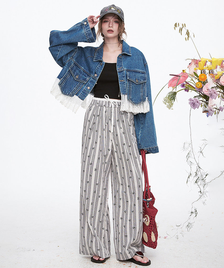 Ribbon Check Pants