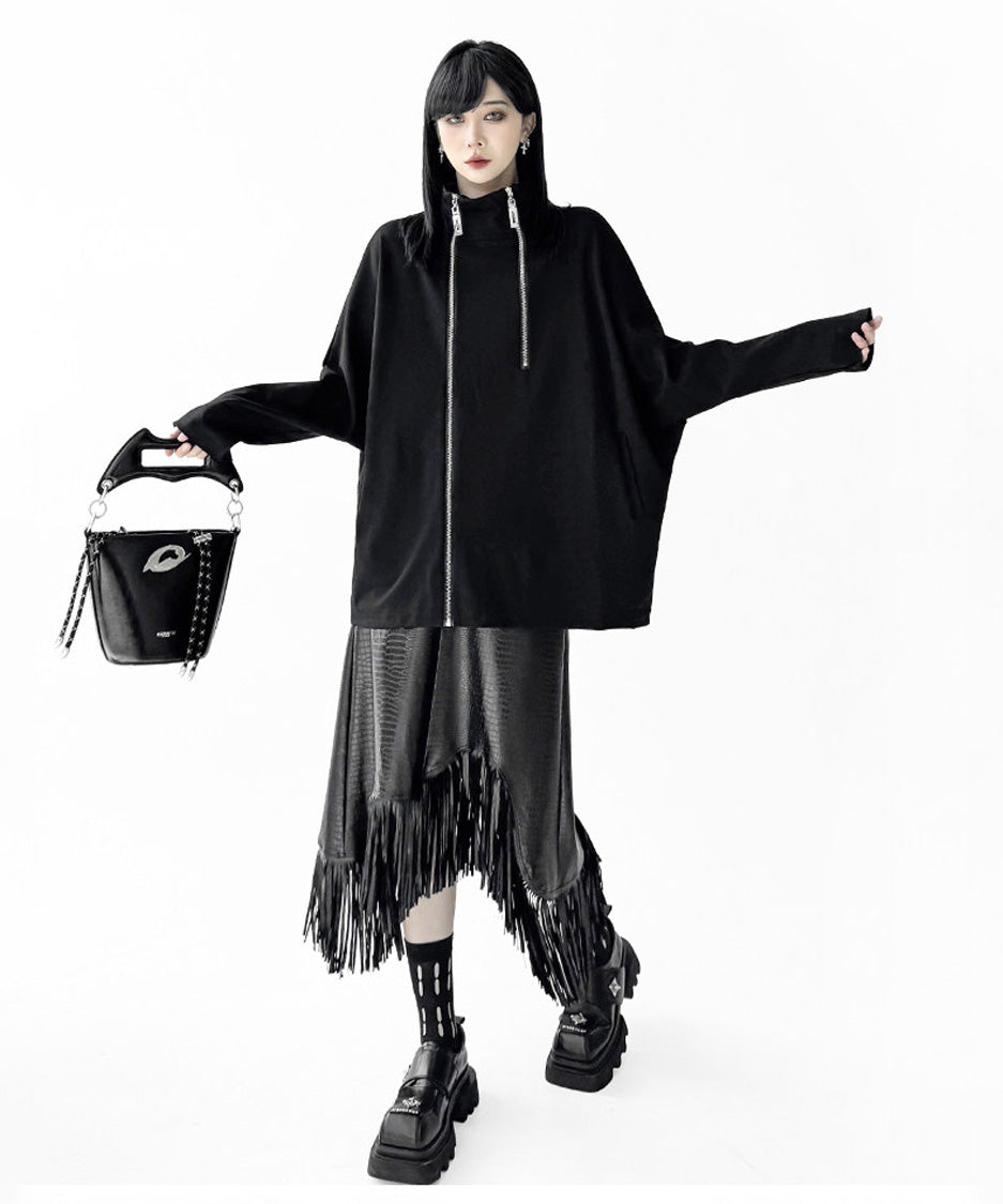 Zip Flow Poncho Top