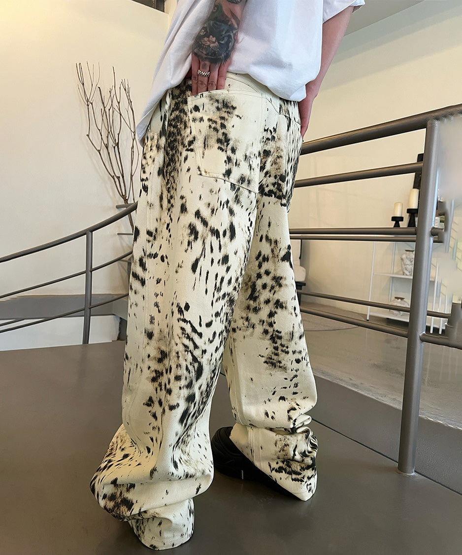 Abstract Ink Wide Pants