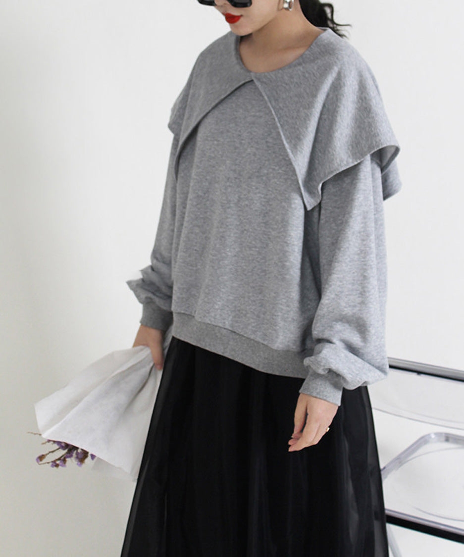 Cape Collar Sweatshirt