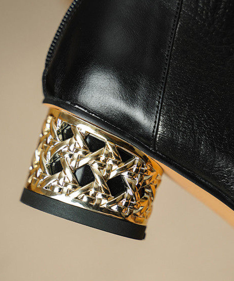 Filigree Heel Ankle Boots