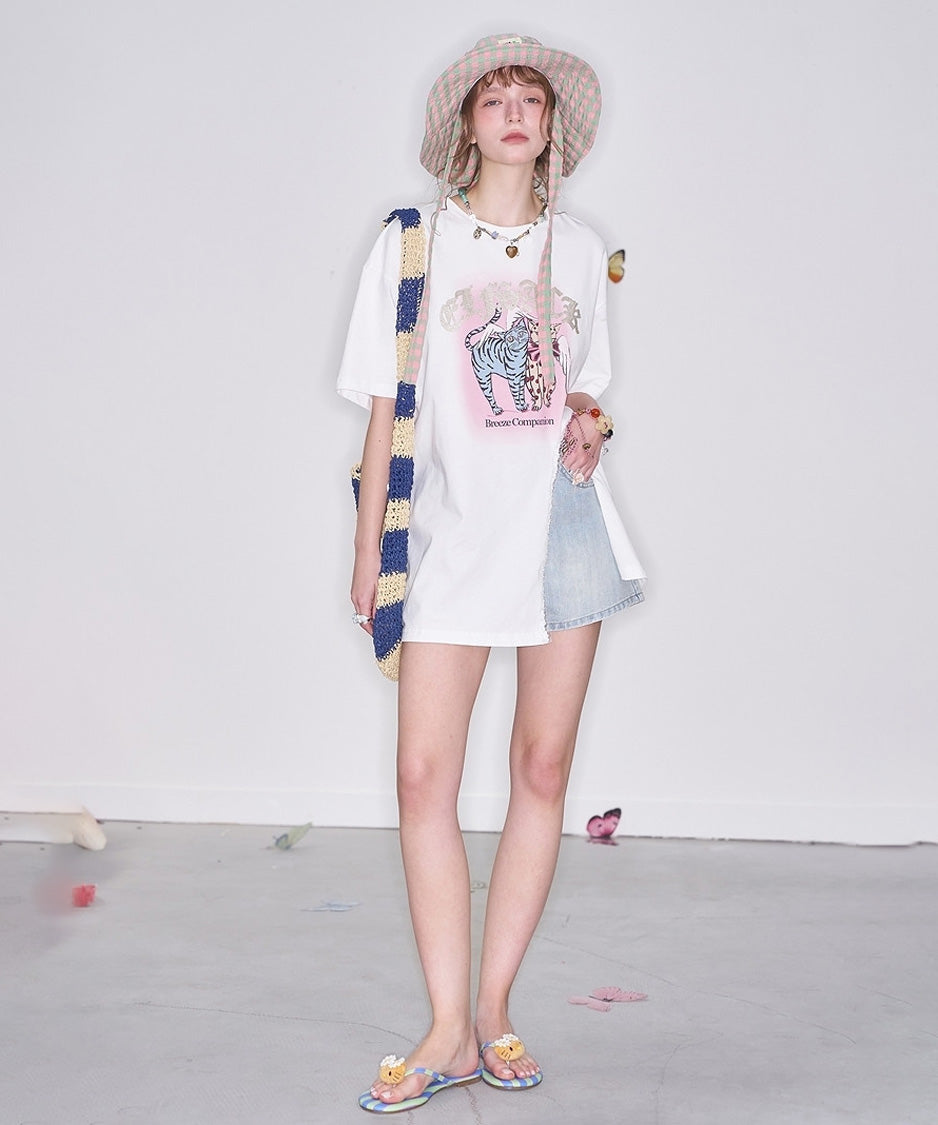 Cat Patch Graphic Top