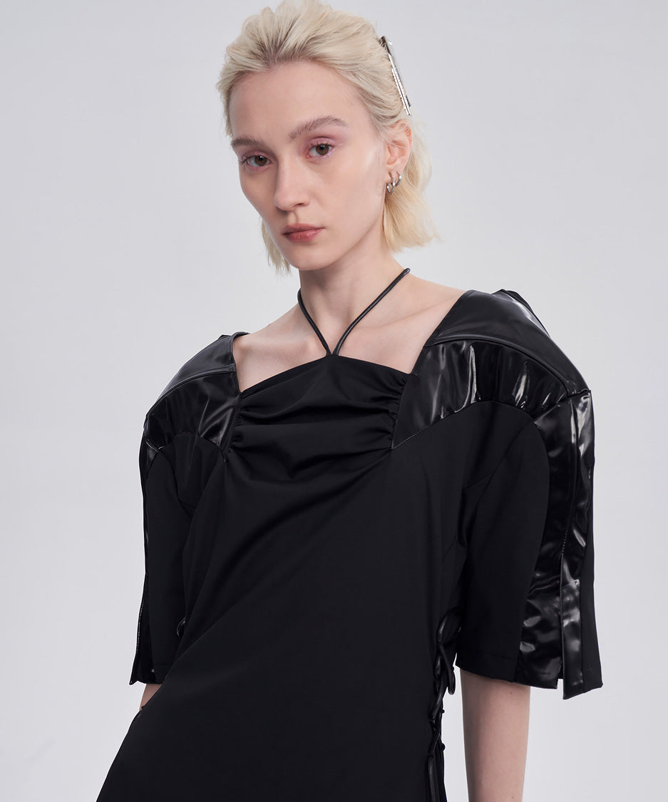 Gloss Panel Strap Dress