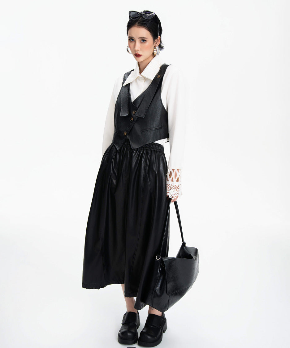 Contrast Button Tailored Vest