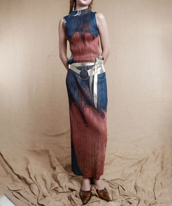 Pleated Art  Skirt