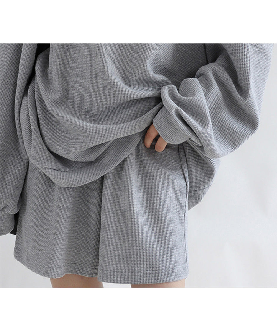 Waffle Relaxed Shorts Set