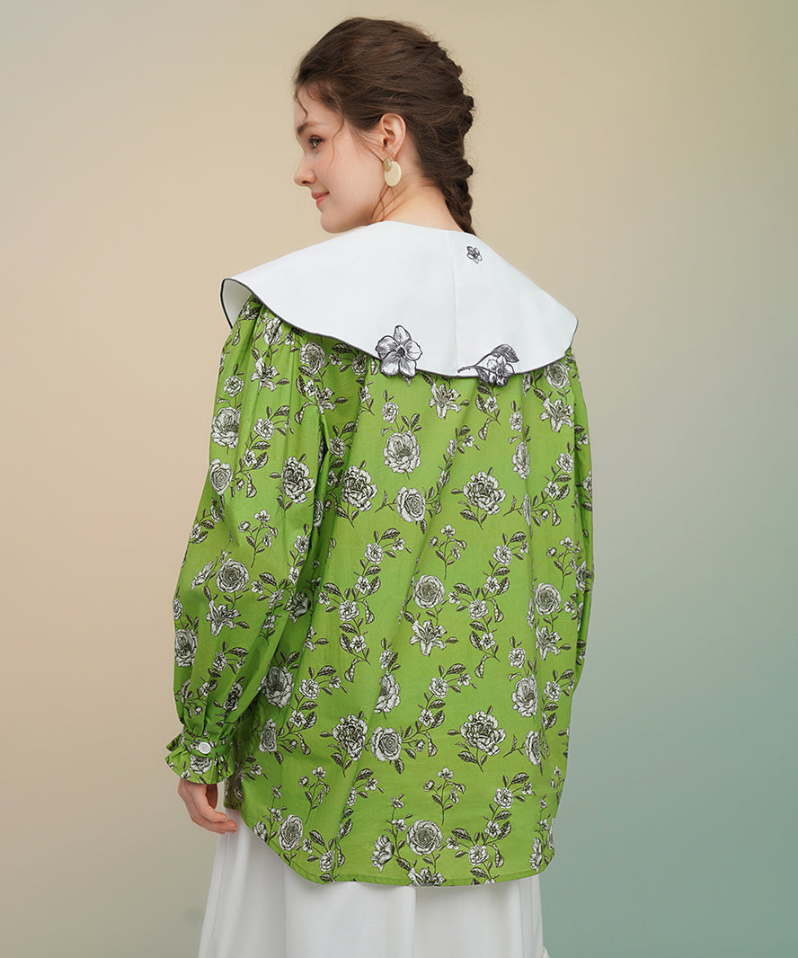 Playing Card Collar Line Shirt