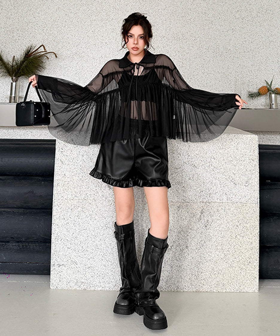 Sheer Gather Volume Top