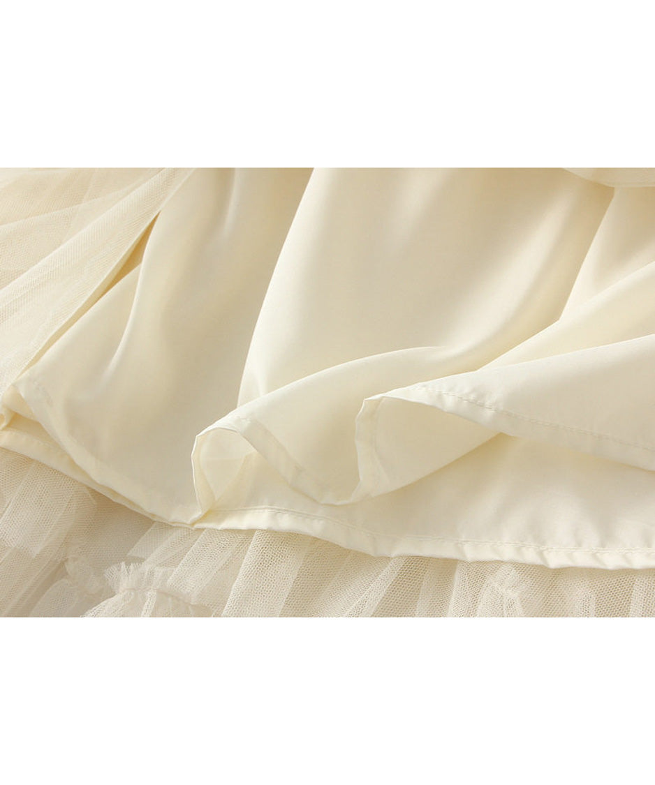 Volume Tiered Tulle Maxi Skirt