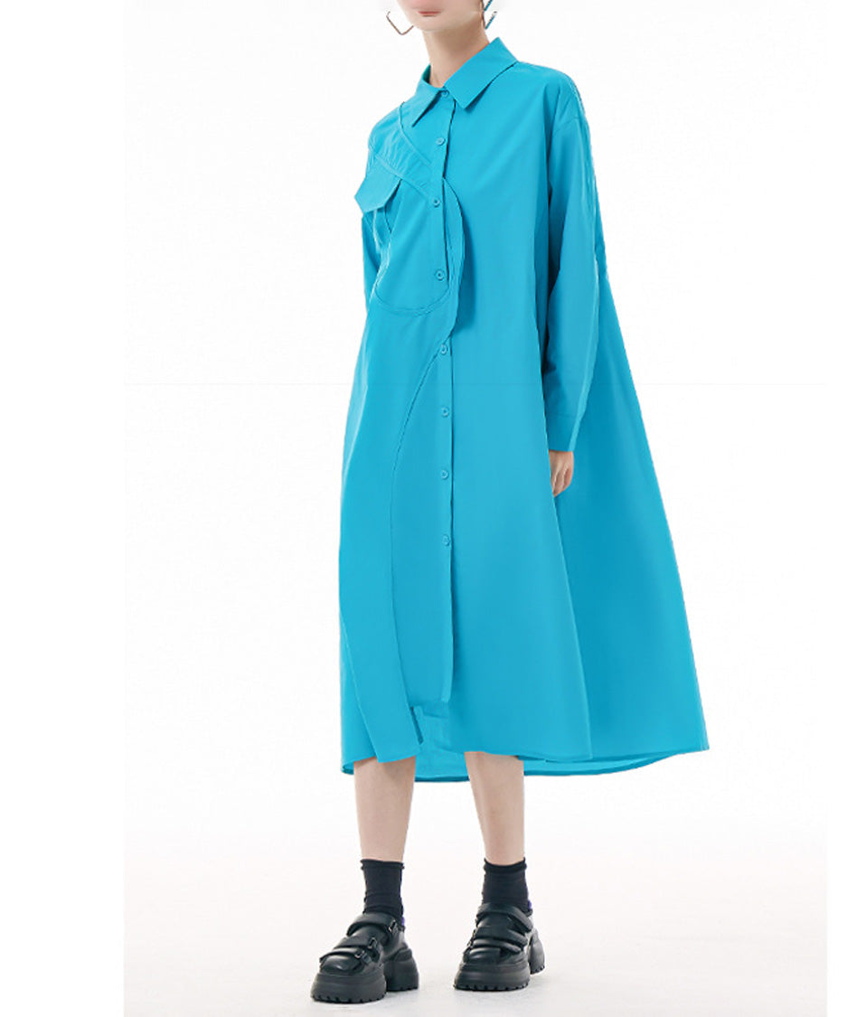 Curved Line Shirt Dress