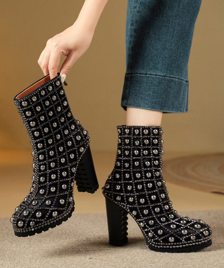 Crystal Grid Platform Boots
