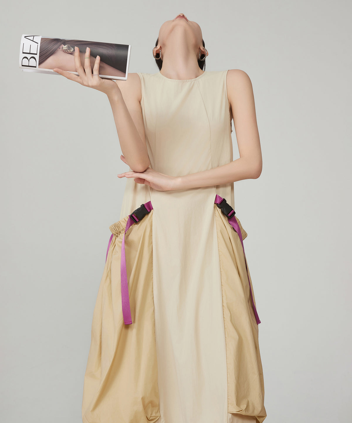 Pocket Accent Drape Dress