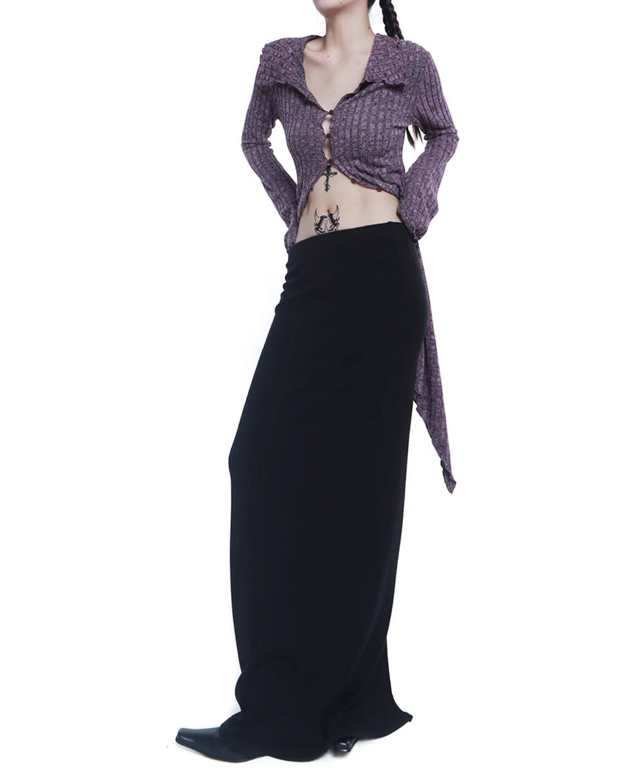 Minimal Rib Long Skirt