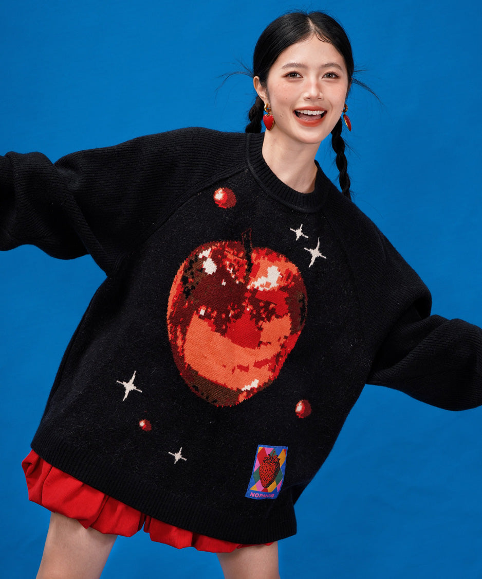 Pixel Apple Knit Sweater