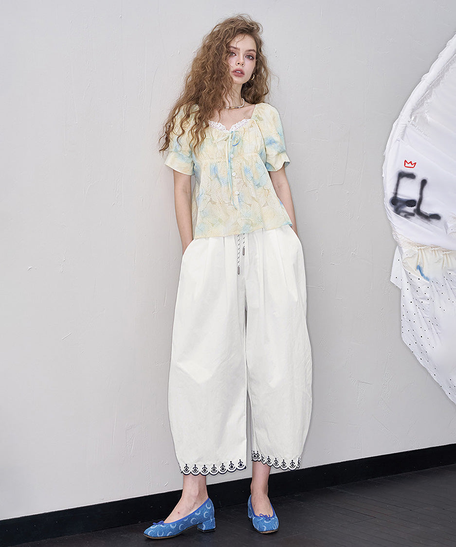 Cloud Hem Balloon Pants