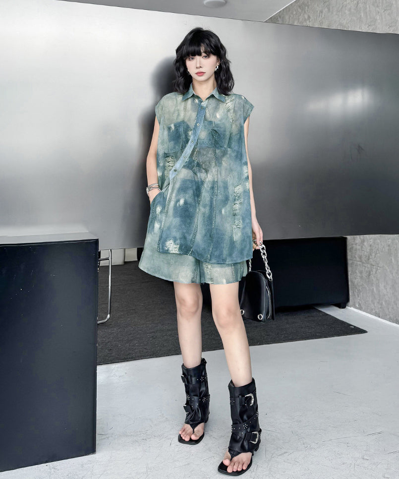 Floating Dye Shirt & Shorts Co-ord