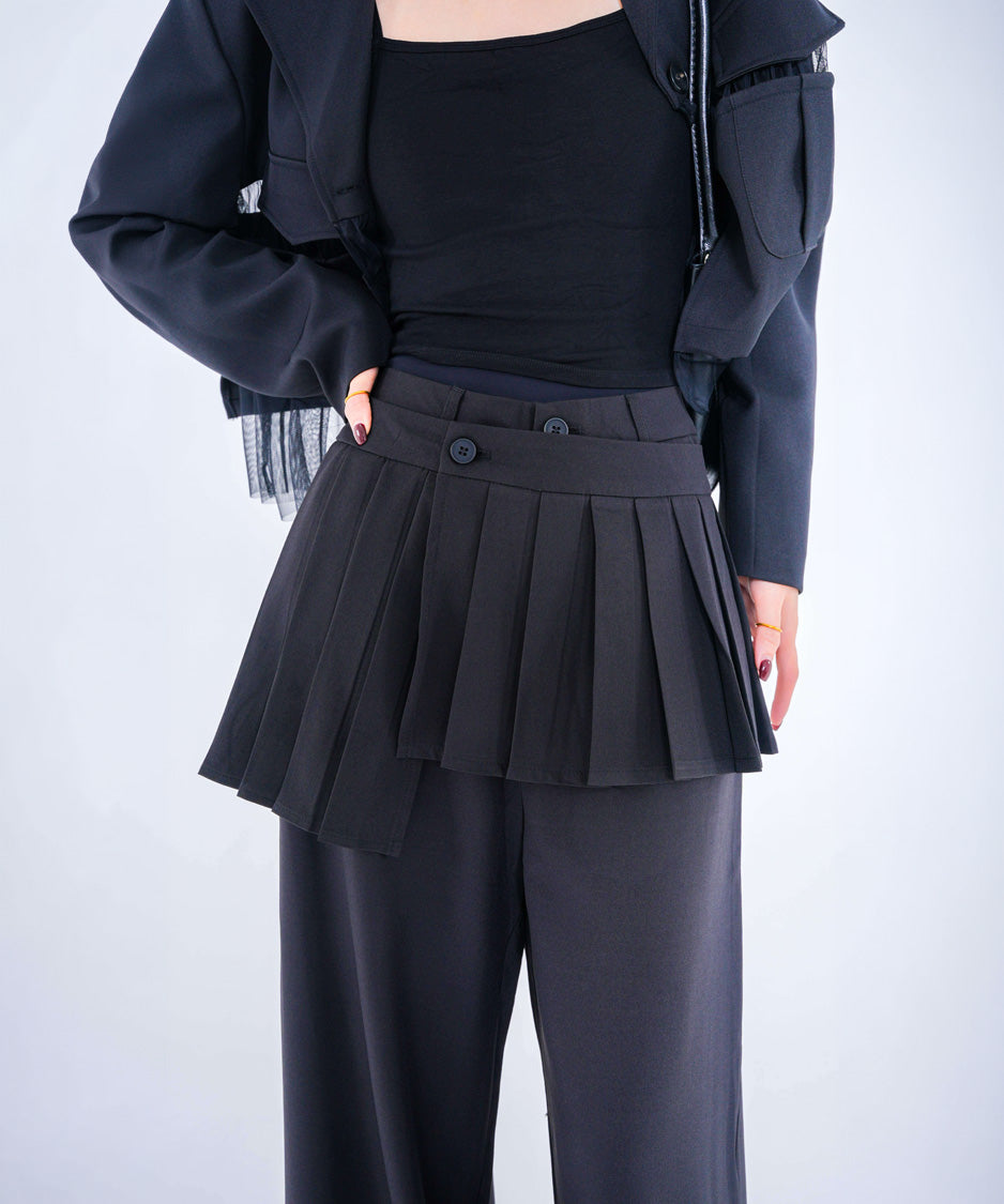 Layer Pleat Docking Pants