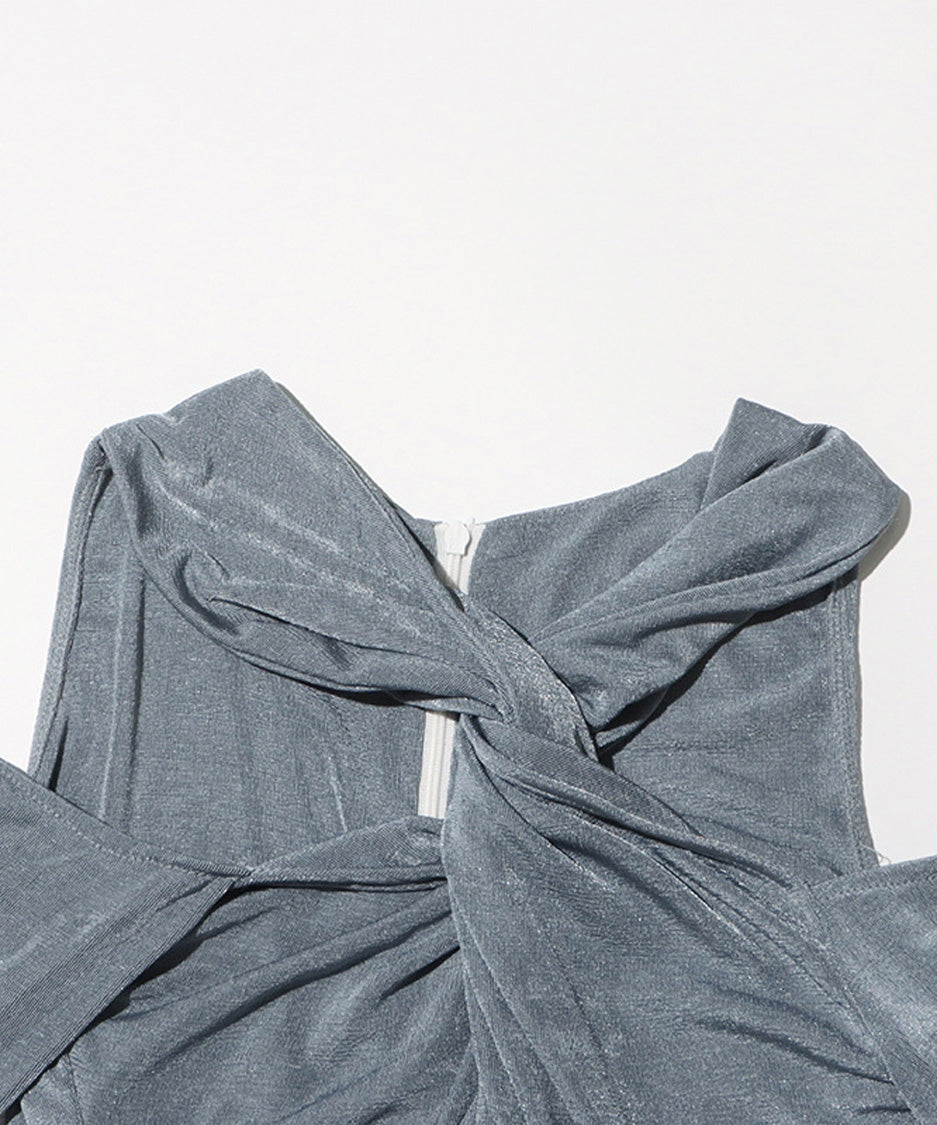 Cross Drape Maxi Dress