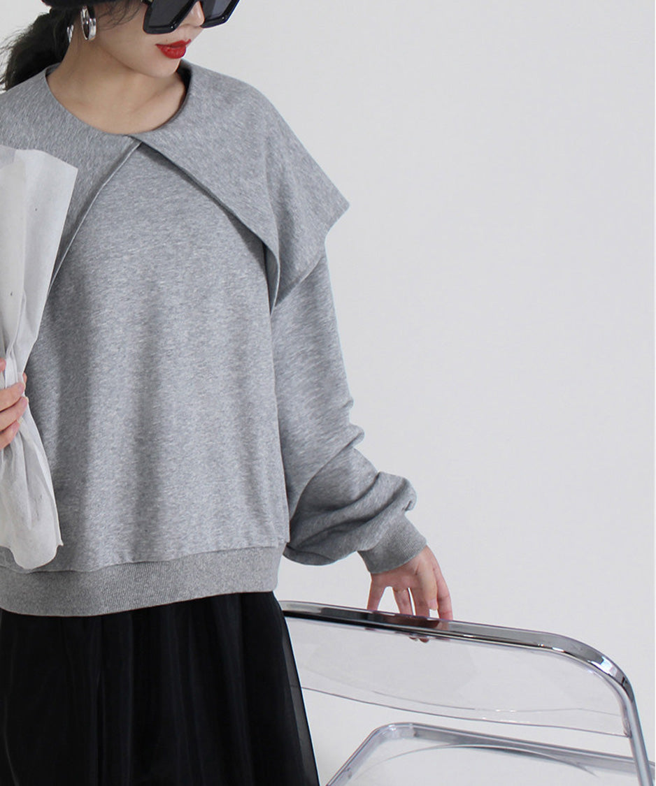 Cape Collar Sweatshirt