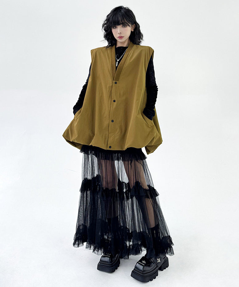 Sheer Tiered Skirt