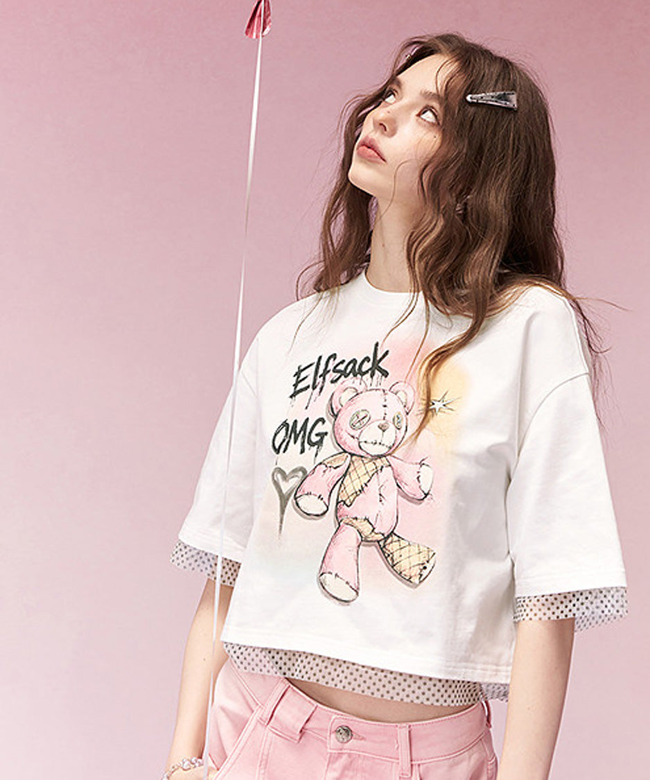 Signal Mesh Crop Top