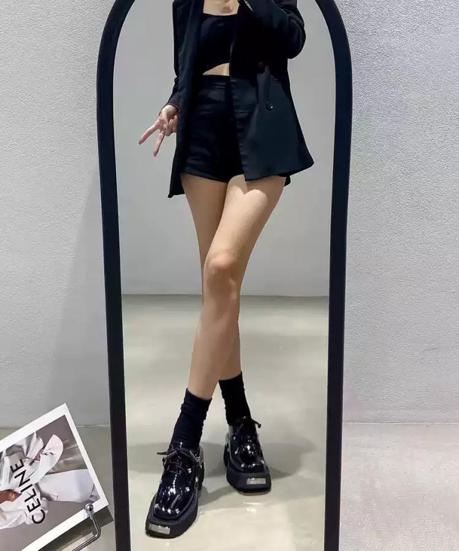 Jewel Platform Lace Up Shoes