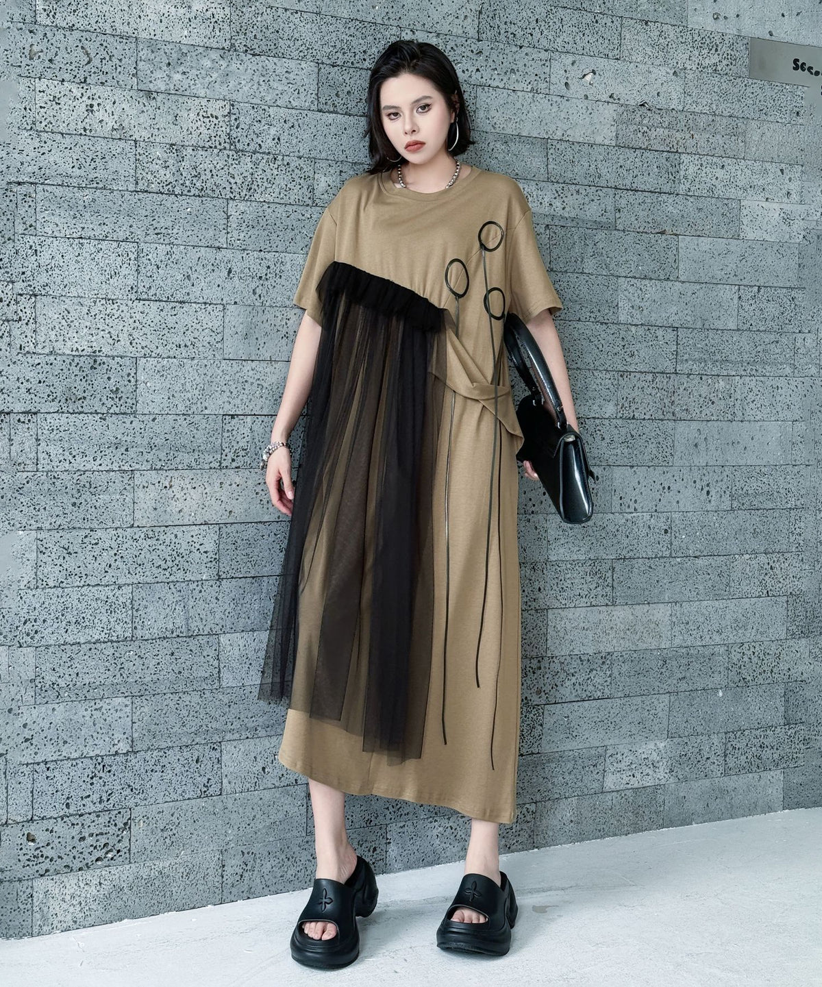 Tulle Layered Cut Dress